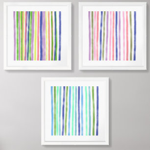 Colorful Wavy Lines Original Wall Art Sets