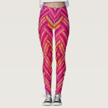 Colorful wavy patterns leggings