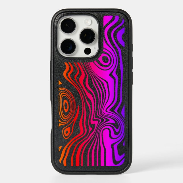 Colorful Wavy Striped iPhone Case (Back)