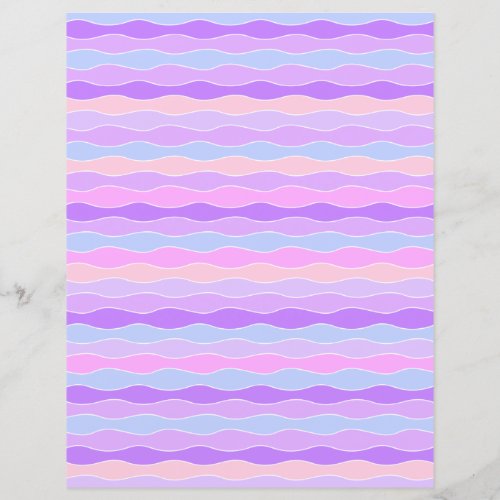 Colorful Wavy Stripes Scrapbook Paper