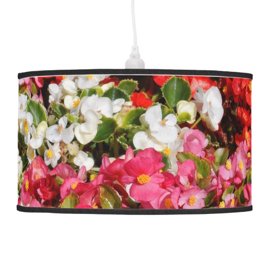 Colorful Wax Begonias Pendant Lamp (Left)