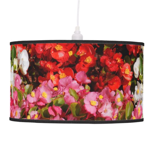 Colorful Wax Begonias Pendant Lamp (Front)