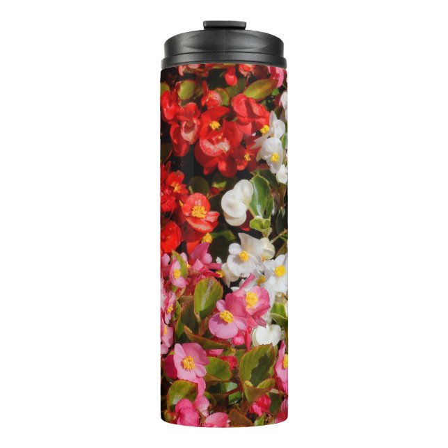 Colorful Wax Begonias Thermal Tumbler (Front)