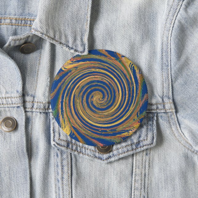 Colorful Weave Twirl Pattern Button (In Situ)