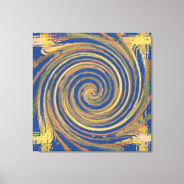 Colorful Weave Twirl Pattern Canvas Print (Front)