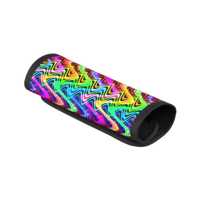 colorful weaves luggage handle wrap (Angled)