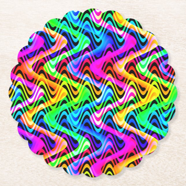 colorful weaves paper coaster (Front)