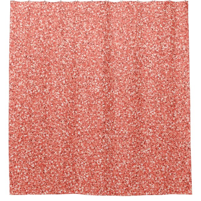 Colorful Wedding Anniversary Pink Glitter Texture Shower Curtain (Front)