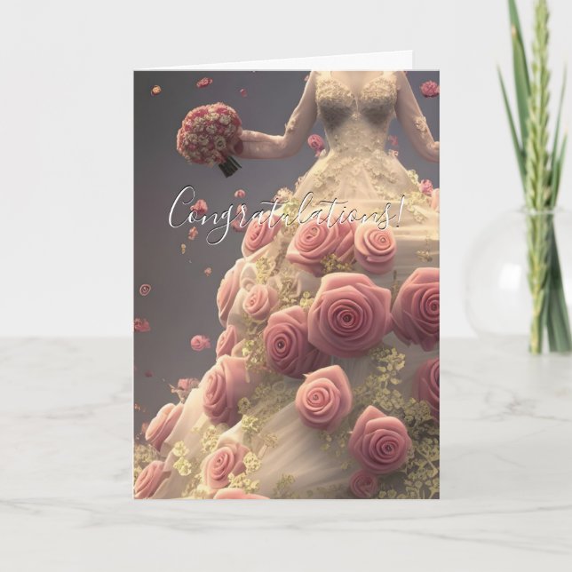 Colorful Wedding Floral Bridal Shower Card (Front)