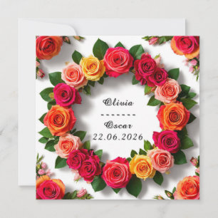 Colorful Wedding Floral Wreath