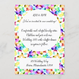Colorful Wedding Invitation! Invitation