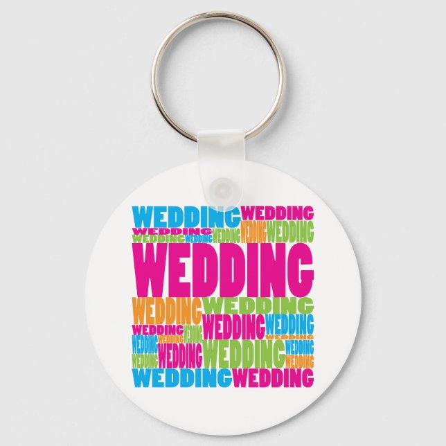 Colorful Wedding Keychain (Front)