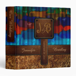 Colorful Wedding Leather Look #2 3 Ring Binder