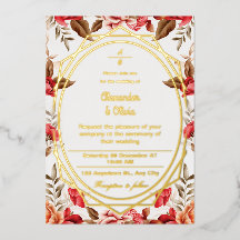 Colorful Wedding Modern Botanical Floral Garden