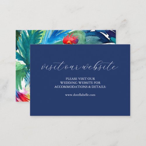 Colorful Wedding Website Insert Card Script