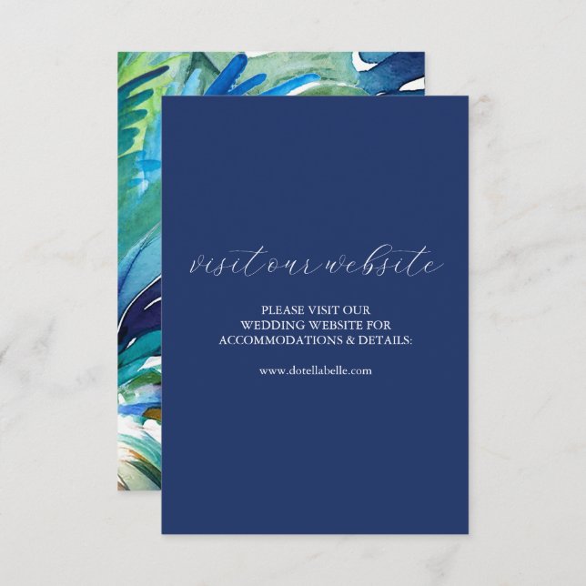 Colorful Wedding Website Insert Card Script (Front/Back)
