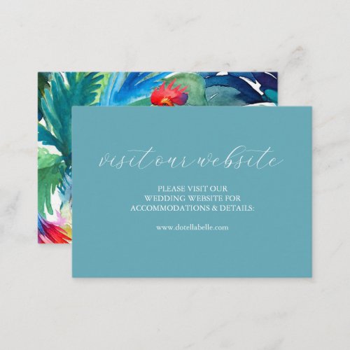 Colorful Wedding Website Insert Card Script