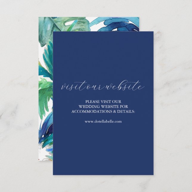 Colorful Wedding Website Insert Card Script (Front/Back)