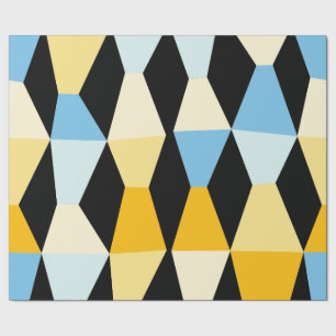 Colorful Wedges 161214b - on Black Wrapping Paper