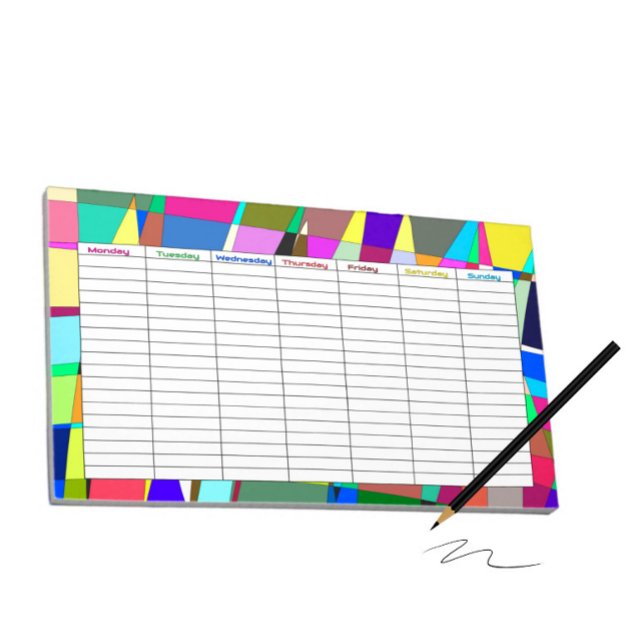 Colorful weekly planner notepad (Creator Uploaded)