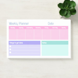 Colorful Weekly Planner Post-it Notes