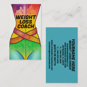Colorful Weight Loss Coach Business Card