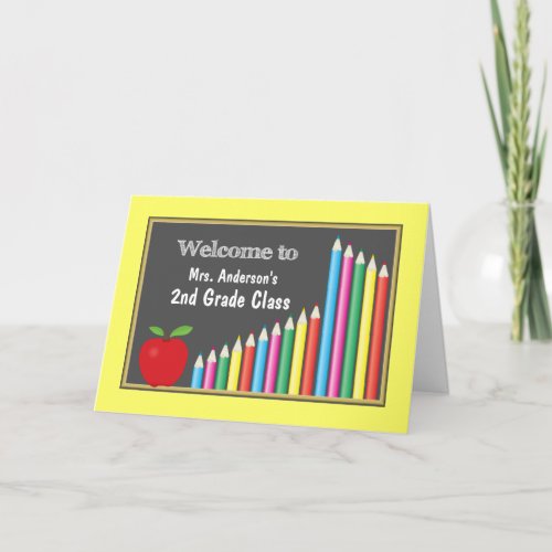 Colorful Welcome Back To Class Card