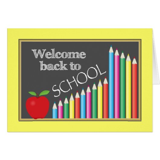 Colorful Welcome Back To School Cards (Front Horizontal)