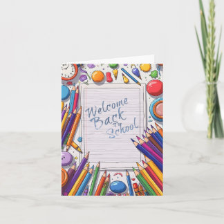 Colorful Welcome Back to School Design Card
