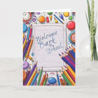 Colorful Welcome Back to School Design Card