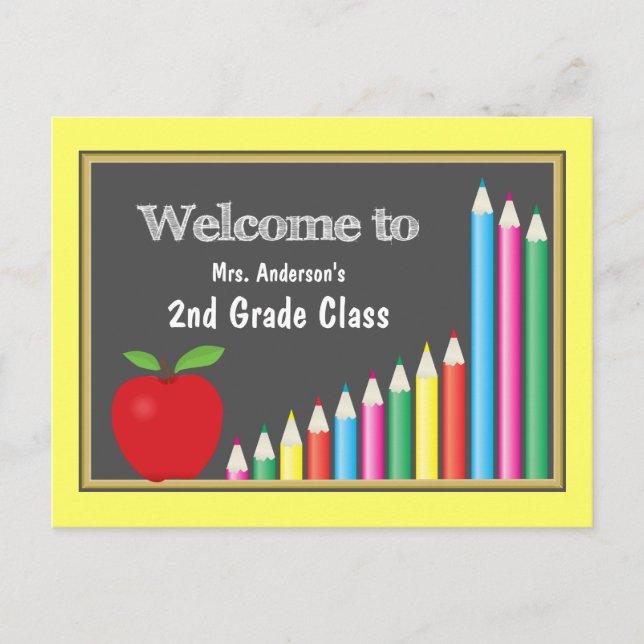 Colorful Welcome Back To School Postcard (Front)