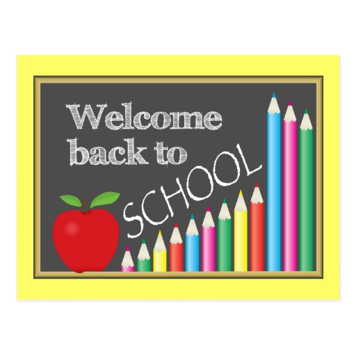 Colorful Welcome Back To School Postcard | Zazzle