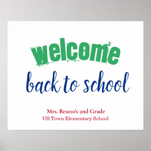 Colorful Welcome Back to School  Poster