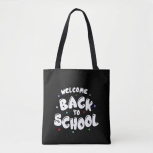 Colorful Welcome Back to School Typography Tote Bag
