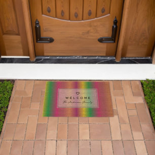 Colorful Welcome Home Fiber Doormat