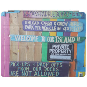 Colorful Welcome Island sign Carribean iPad Smart Cover