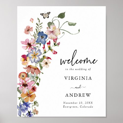 Colorful Welcome Wedding Poster
