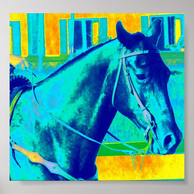 Colorful Western Horse Poster (Front)