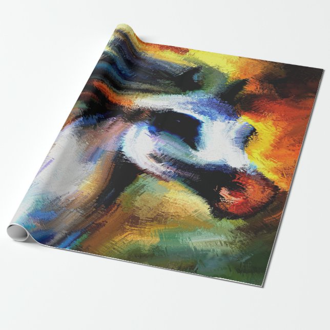 Colorful Western Performance Horse Wrapping Paper (Unrolled)
