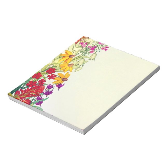 Colorful Western Wildflowers Notepad (Rotated)