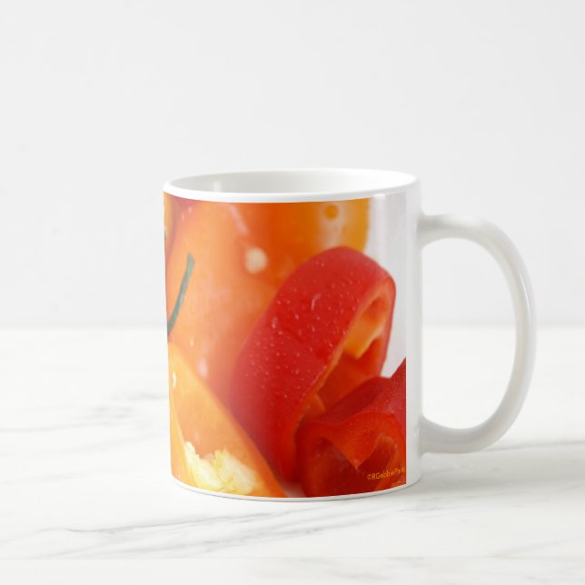 Colorful Wet Bell Peppers Coffee Mug (Right)