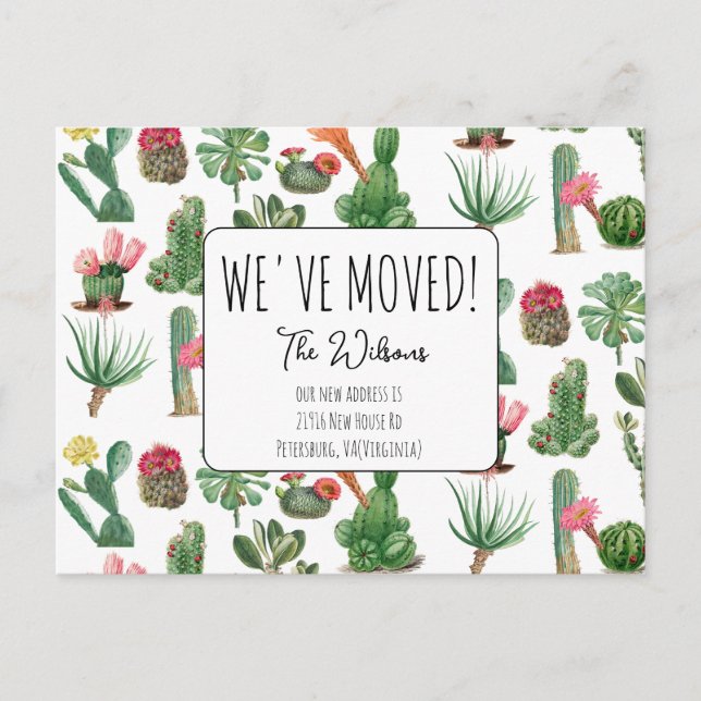 Colorful We've Moved New Home Moving Announcement (Front)