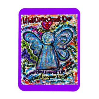Colorful What Cancer Cannot Do Angel Magnet