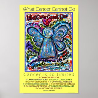 Colorful What Cancer Cannot Do Angel Poster Print
