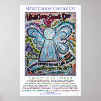 Colorful What Cancer Cannot Do Angel Poster Print