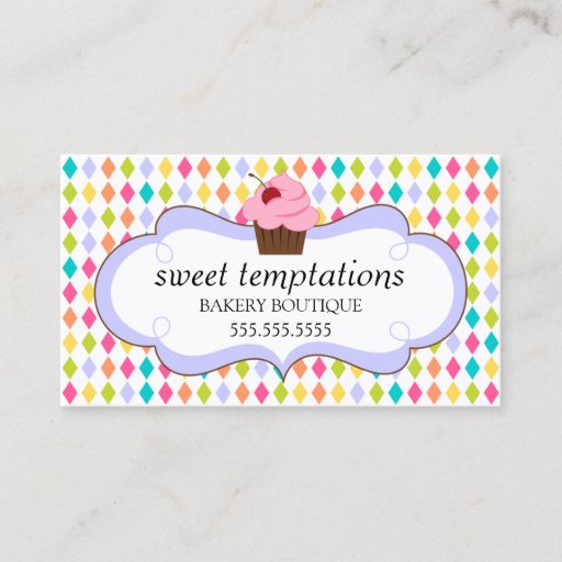 Customizable Whimsical Bakery Business Cards