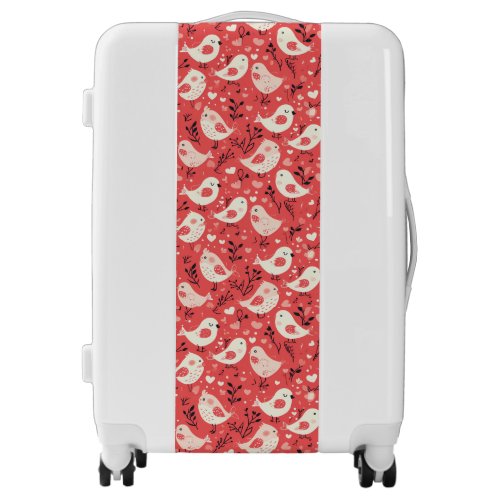 Colorful Whimsical Bird Luggage Suitcases