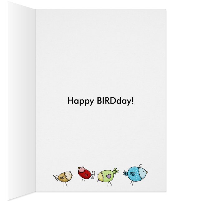 Colorful Whimsical Birds- Customizable (Inside (Right))