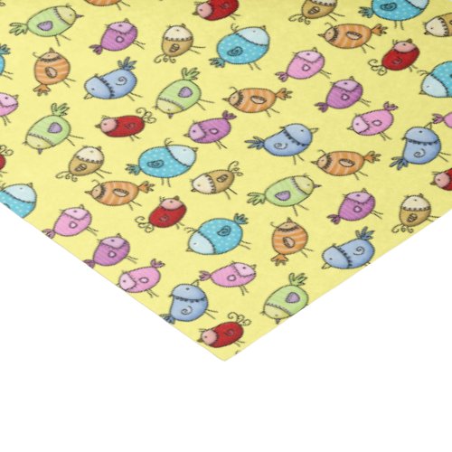 Colorful Whimsical Birds Tissue Paper