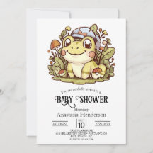 Colorful Whimsical Frog Baby Shower